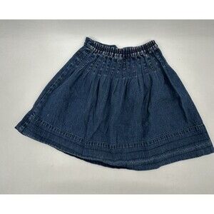 VTG 1990's McDonald's McKids Girls‎ Jean Skirt Denim 8 embroidered flare